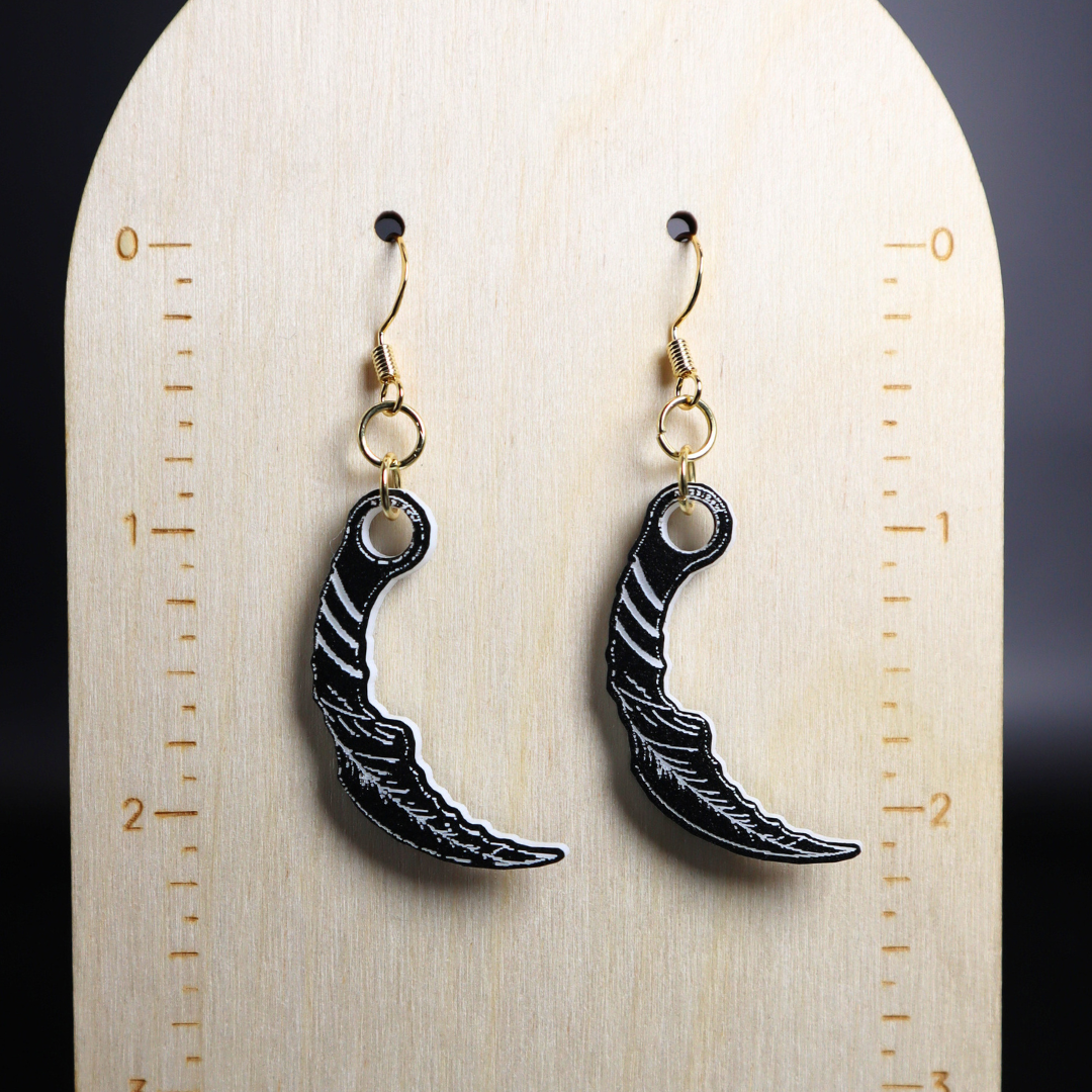 Mini Karambit Knife Earrings